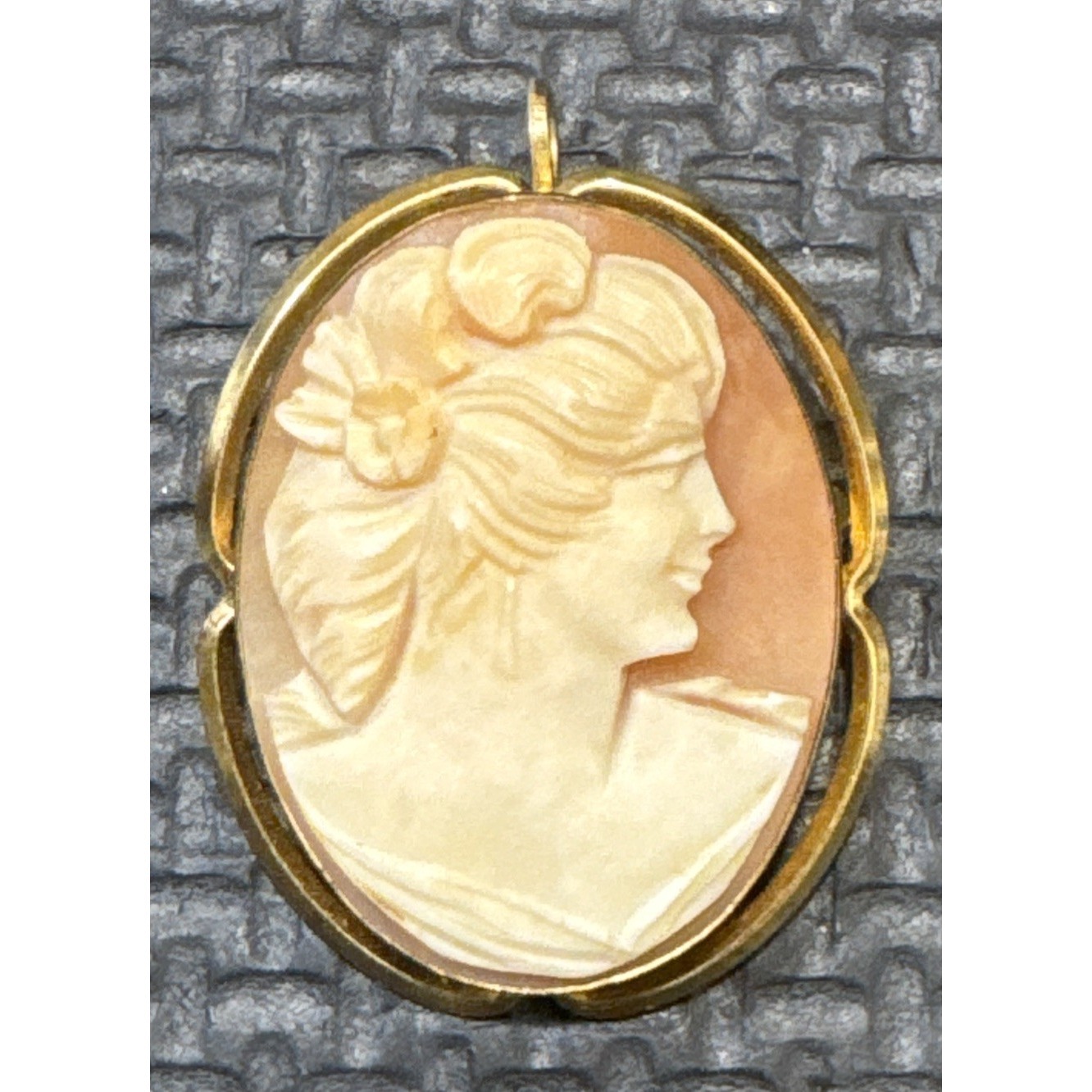 Vintage 12kt Gold Filled Signed Van Dell Victorian Cameo Brooch Pendant 54$